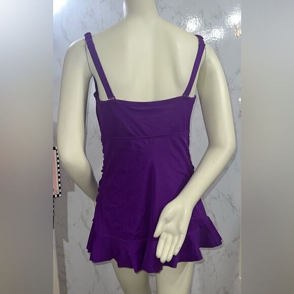 NWT Torrid Rusched Underwire Swimsuit - Picture 5 of 9